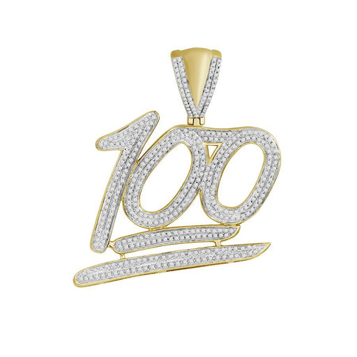 MEN'S CHARM 1.00CT ROUND DIAMOND 10K YELLOW GOLD