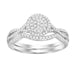 LADIES BRIDAL SET 0.25CT ROUND DIAMOND 10K WHITE GOLD