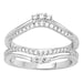 LADIES WRAP RING 0.35CT ROUND/BLACK DIAMOND 14K WHITE GOLD