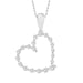 LADIES PENDANT WITH CHAIN 0.25CT ROUND DIAMOND 10K WHITE GOLD