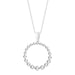 LADIES PENDANT WITH CHAIN 0.50CT ROUND DIAMOND 10K WHITE GOLD