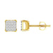 MEN'S STUD EARRINGS 0.15CT ROUND DIAMOND 10K YELLOW GOLD