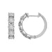 LADIES HOOP EARRINGS 1.00CT ROUND DIAMOND 10K WHITE GOLD