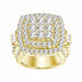 LADIES RING 5.00CT ROUND DIAMOND 10K YELLOW GOLD