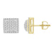 LADIES STUD EARRINGS 0.25CT ROUND DIAMOND 10K YELLOW GOLD