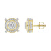 LADIES STUD EARRINGS 0.50CT ROUND DIAMOND 10K YELLOW GOLD