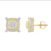 LADIES EARRINGS 0.25CT ROUND DIAMOND 10K YELLOW GOLD