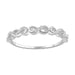 LADIES STACKABLE BAND 0.05CT ROUND DIAMOND 10K WHITE GOLD