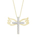 LADIES PENDANT WITH CHAIN 0.10CT ROUND DIAMOND 10K YELLOW GOLD