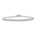 LADIES BRACELET 1.00CT ROUND/BAGUETTE DIAMOND 10K WHITE GOLD