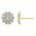 LADIES EARRINGS 0.15CT ROUND DIAMOND 10K YELLOW GOLD