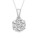 LADIES PENDANT 0.33CT ROUND DIAMOND 14K WHITE GOLD