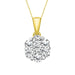 LADIES PENDANT WITH CHAIN 0.33CT ROUND DIAMOND 14K YELLOW GOLD