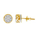 LADIES STUD EARRINGS 0.33CT ROUND DIAMOND 10K YELLOW GOLD