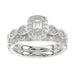 LADIES BRIDAL SET 1.00CT ROUND DIAMOND 14K WHITE GOLD (SI QUALITY)