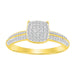 LADIES RING 0.20CT ROUND DIAMOND 10K YELLOW GOLD