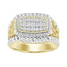 MEN'S RING 0.50CT ROUND DIAMOND 10K YELLOW GOLD