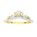 LADIES RING 0.25CT ROUND/PEAR DIAMOND 10K YELLOW GOLD