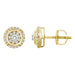 MEN'S STUD EARRINGS 1.00CT ROUND DIAMOND 10K YELLOW GOLD