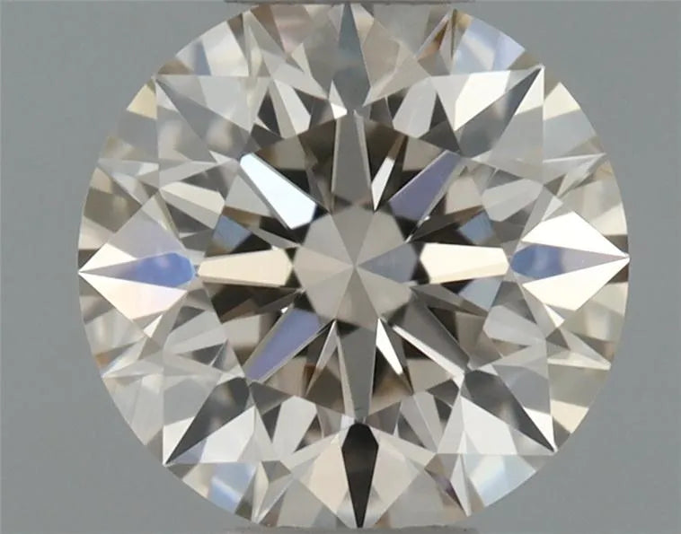 0.31ct Round Natural Diamond (Colour Brown, Clarity VVS1, Cut EX, GIA Certified)