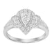 LADIES RING 0.25CT ROUND/BAGUETTE DIAMOND 10K WHITE GOLD