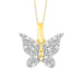 LADIES PENDANT 0.10CT ROUND DIAMOND 10K YELLOW GOLD