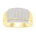 MEN'S BAND 1.00CT ROUND/BAGUETTE DIAMOND 10K YELLOW GOLD