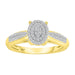 LADIES RING 0.25CT ROUND DIAMOND 10K YELLOW GOLD