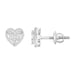 LADIES EARRINGS 0.25CT ROUND/BAGUETTE DIAMOND 10K WHITE GOLD