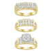 LADIES TRIO SET 0.50CT ROUND DIAMOND 10K YELLOW GOLD