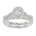 LADIES BRIDAL SET 1.10CT ROUND DIAMOND 14K WHITE GOLD (SI QUALITY)