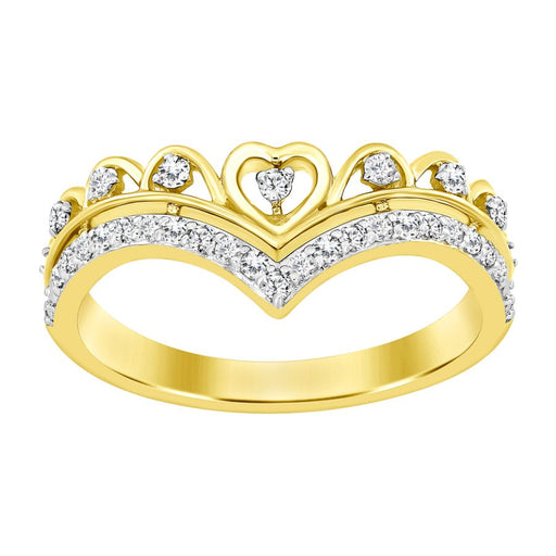 LADIES RING 0.20CT ROUND DIAMOND 10K YELLOW GOLD