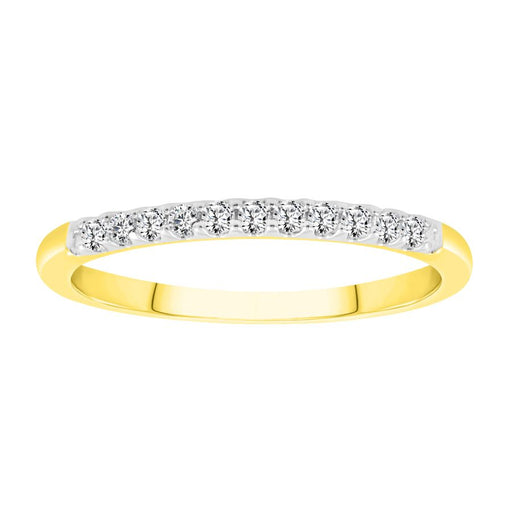 LADIES BAND 0.15CT ROUND DIAMOND 14K YELLOW GOLD (SI QUALITY)