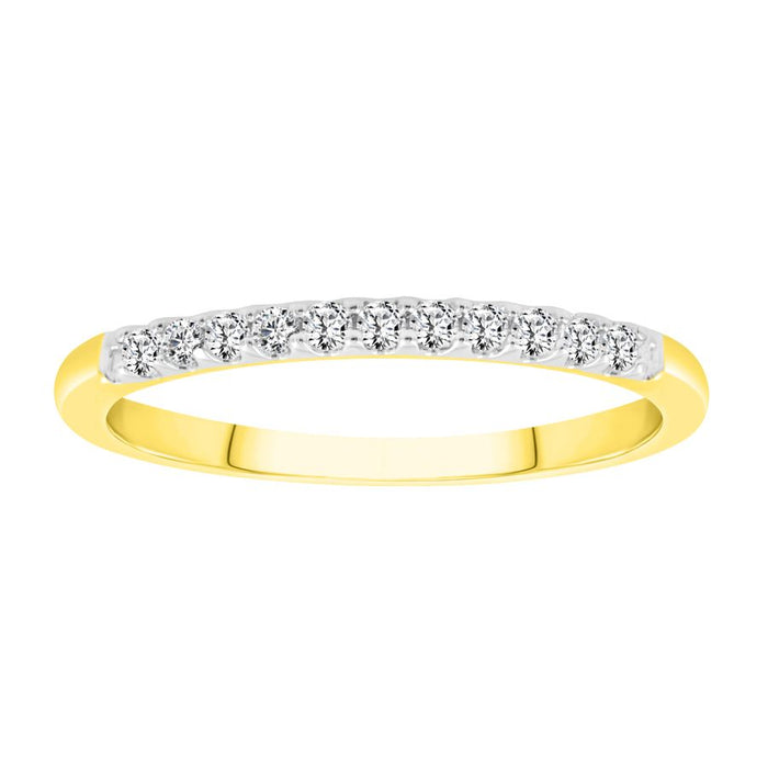 LADIES BAND 0.15CT ROUND DIAMOND 14K YELLOW GOLD (SI QUALITY)