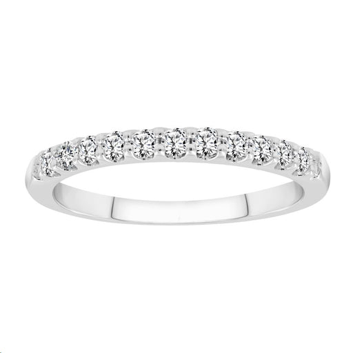 LADIES BAND 0.33CT ROUND DIAMOND 14K WHITE GOLD (SI QUALITY)