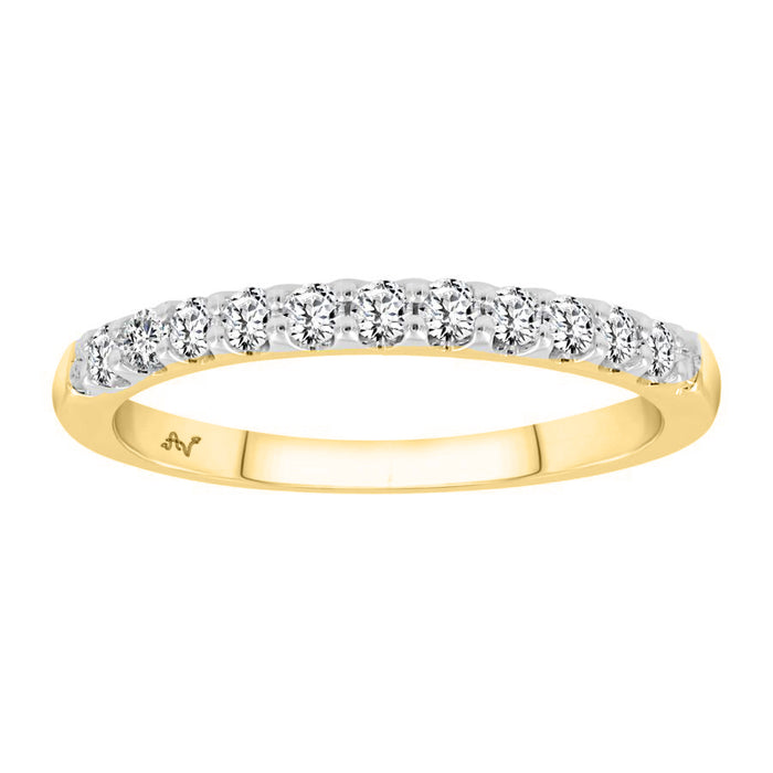 LADIES BAND 0.33CT ROUND DIAMOND 14K YELLOW GOLD (SI QUALITY)