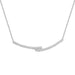 LADIES NECKLACE 0.20CT ROUND DIAMOND 10K WHITE GOLD