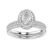 LADIES BRIDAL SET 1.50CT ROUND DIAMOND 14K WHITE GOLD (SI QUALITY) (CENTER STONE 0.75CT OVAL DIAMOND)