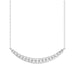 LADIES NECKLACE 0.33CT ROUND/BAGUETTE DIAMOND 14K WHITE GOLD