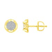 LADIES STUD EARRINGS 0.16CT ROUND DIAMOND 10K YELLOW GOLD