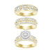 LADIES TRIO SET 1.00CT ROUND DIAMOND 10K YELLOW GOLD