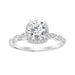 LADIES SEMI MOUNT RING 0.33CT ROUND DIAMOND 14K WHITE GOLD (CENTER STONE 1.00CT ROUND DIAMOND)