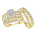 LADIES TRIO SET 1.00CT ROUND DIAMOND 10K YELLOW GOLD