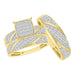 LADIES TRIO SET 1.00CT ROUND DIAMOND 10K YELLOW GOLD