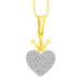 LADIES PENDANT WITH CHAIN 0.15CT ROUND DIAMOND 10K YELLOW GOLD