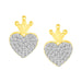 LADIES EARRINGS 0.15CT ROUND DIAMOND 10K YELLOW GOLD