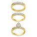 LADIES TRIO SET 1.33CT ROUND DIAMOND 10K YELLOW GOLD