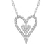 LADIES NECKLACE 0.25CT ROUND DIAMOND 10K WHITE GOLD