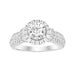 LADIES RING 0.75CT ROUND DIAMOND 14K WHITE GOLD