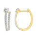 LADIES EARRINGS 1.00CT ROUND DIAMOND 14K YELLOW GOLD